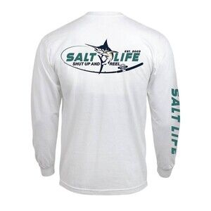 Salt Life Tall Reel Time Long Sleeve Graphic T-Shirt Size XL Tall Y5010